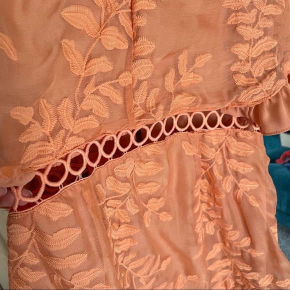 Goodnight Macaroon Creamy Orange Floral Ruffle Dress - Picture 5 of 9